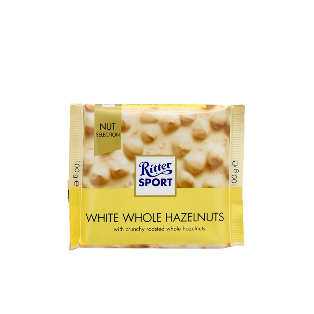 Ritter Sport - 100 gm - White Whole Hazelnut - Nut Selection (Best Before 7/10/2025)
