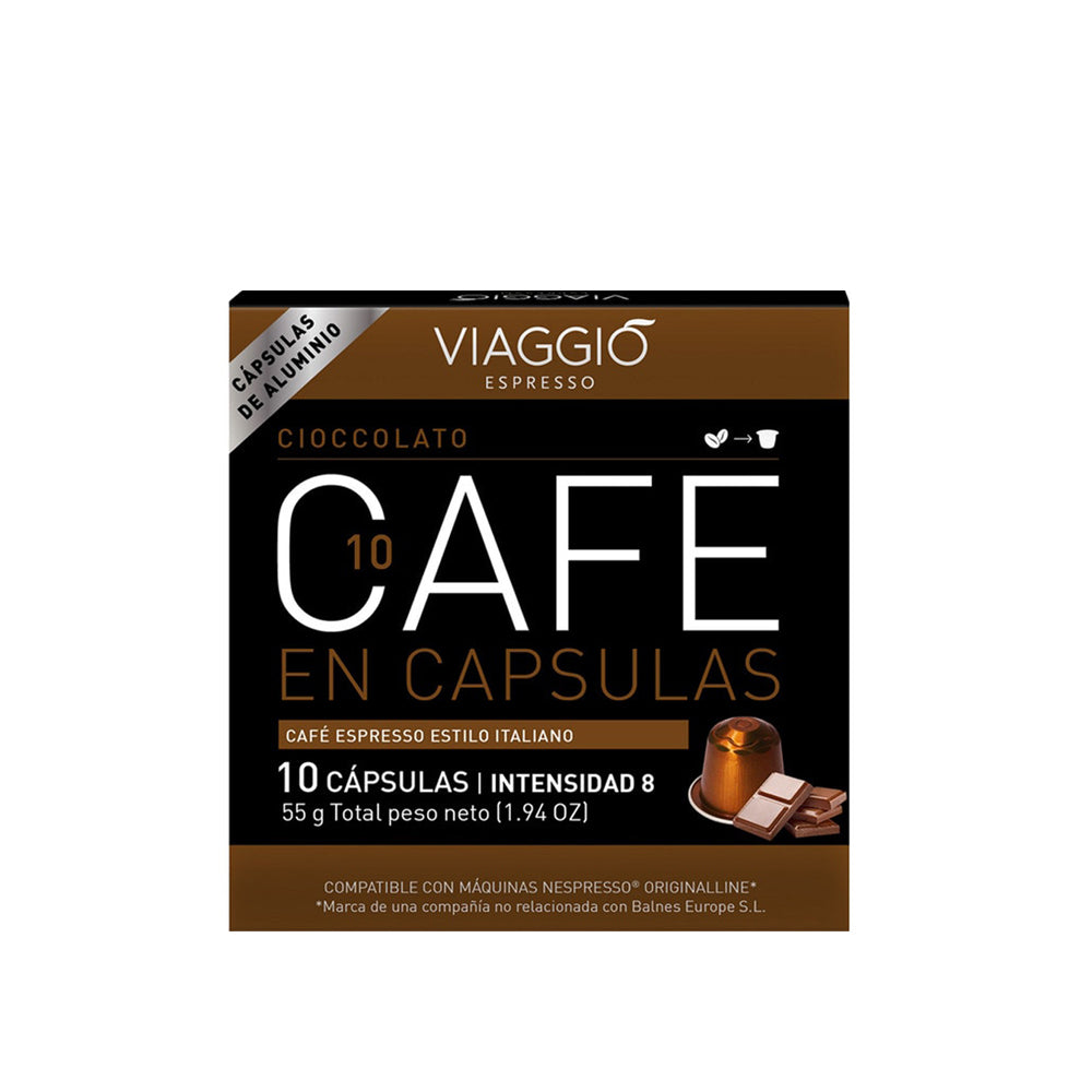 Viaggio Cafe - Nespresso Compatible - Cioccolato - 10 capsules (Best Before 18/10/2025)