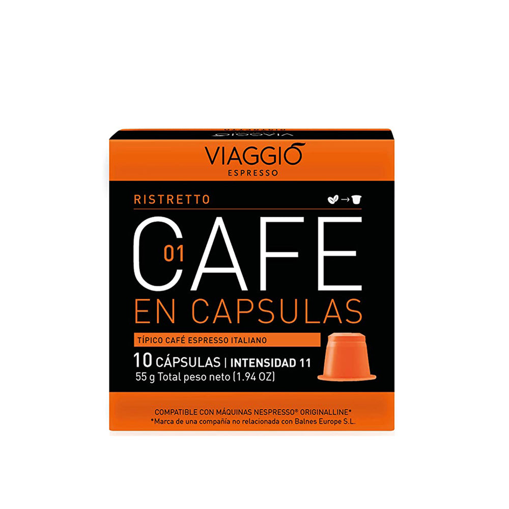 Viaggio Cafe - Nespresso Compatible - Ristretto- 10 capsules (Best Before 30/10/2025)