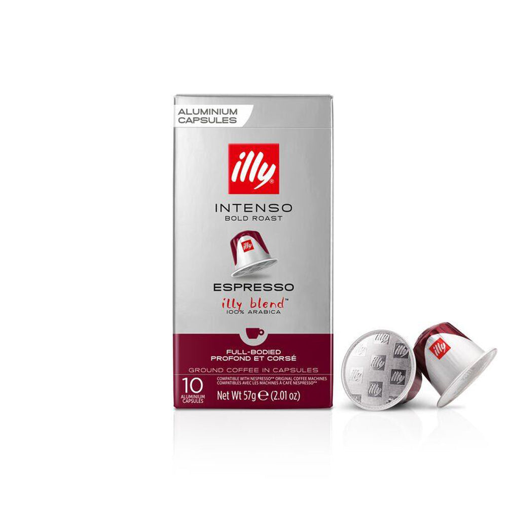 Illy Espresso Intenso Nespresso Compatible Pods - 10 Capsules (Expiry Date 1/11/2025)