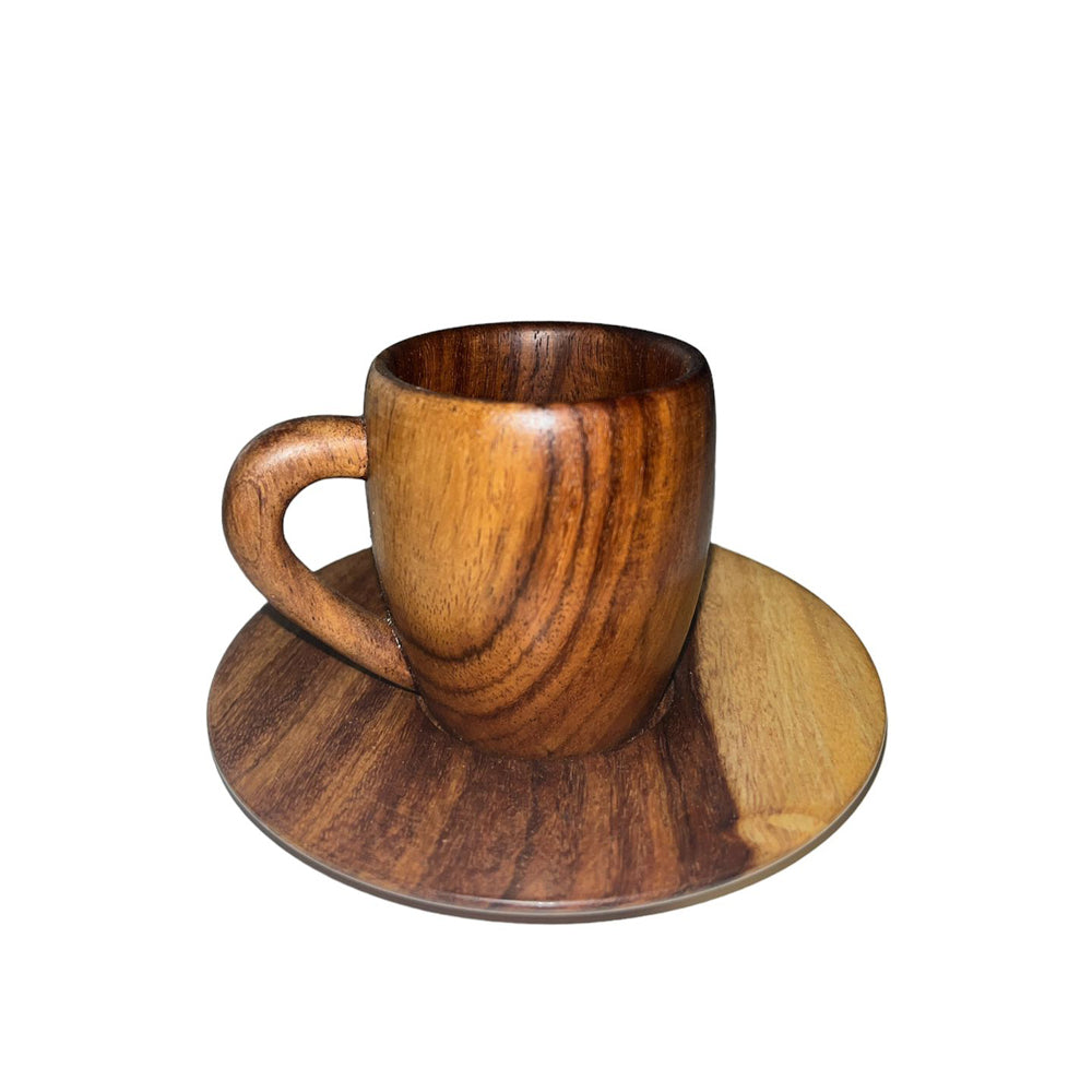 Handmade Wooden Cup With underline - 60ml