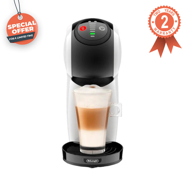 Delonghi - Genio S White Coffee machine + 2 Years Extended Warranty