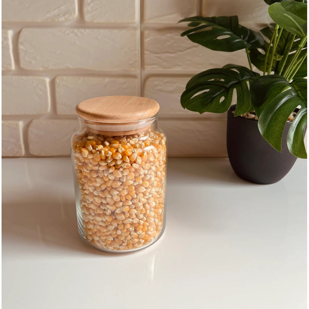 Novo Glass Jar with Wooden Lid - 900 ml