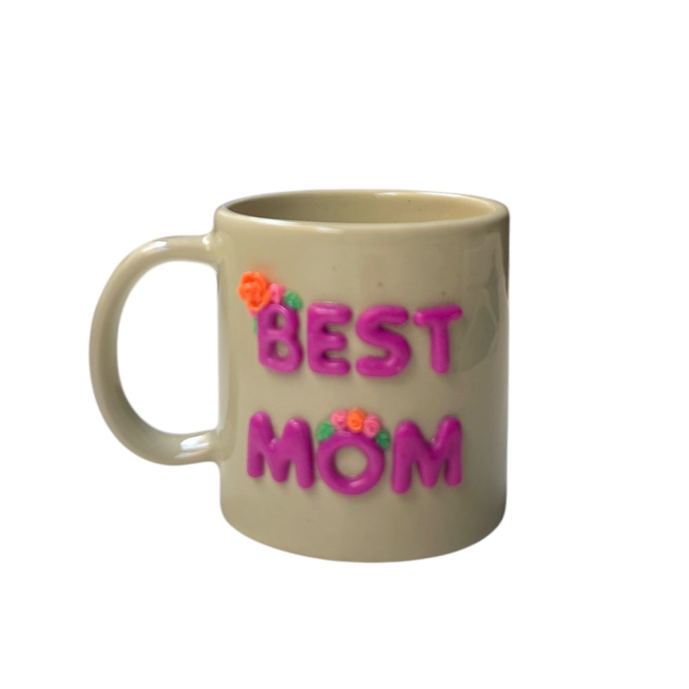 Porcelain Barrel Shaped Mug - Begi - Best Mom - 300 ml