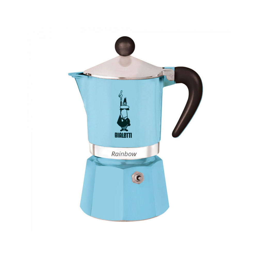 Bialetti - Moka Pot - 3 Cups - Espresso Maker – Rainbow Light Blue
