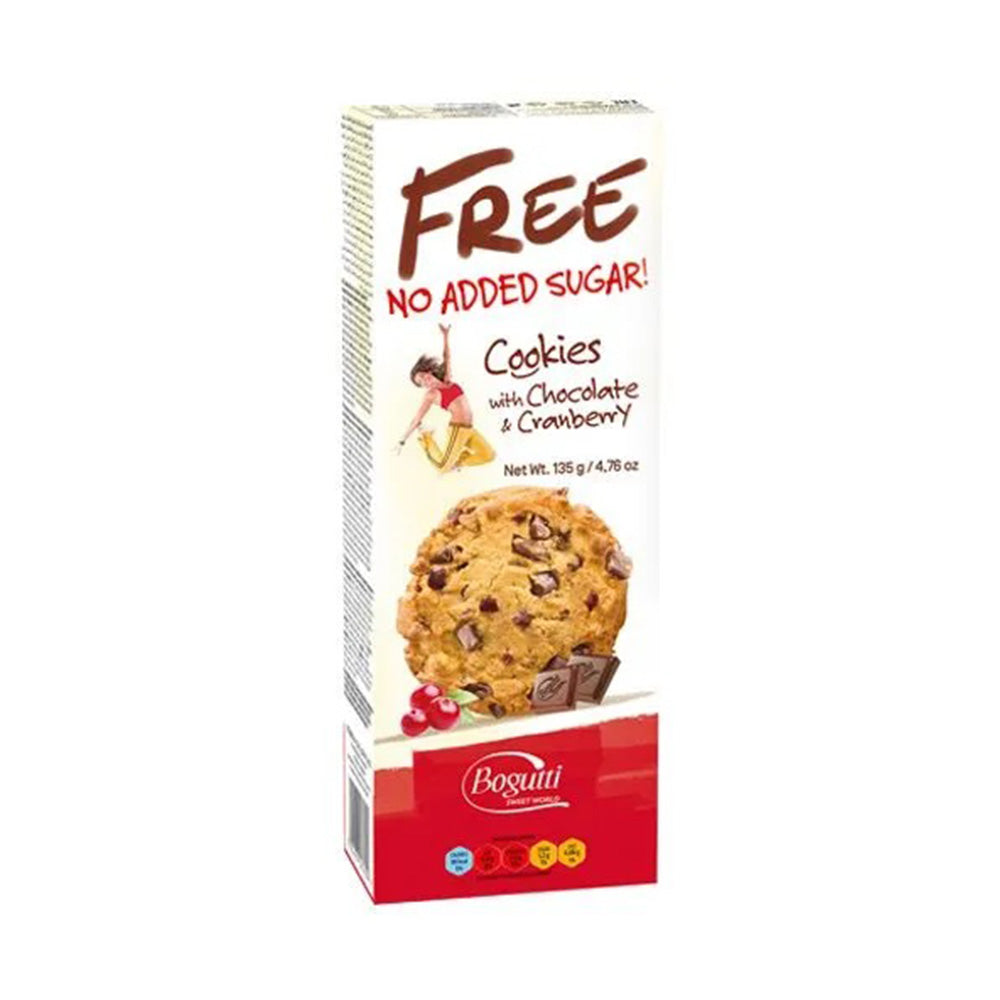 Bogutti - Sugar-Free Cookies - With Chocolate And Cranberry - 135g