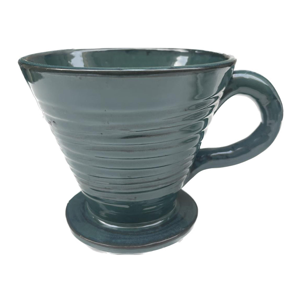 Handmade Pottery Coffee Dripper - Green