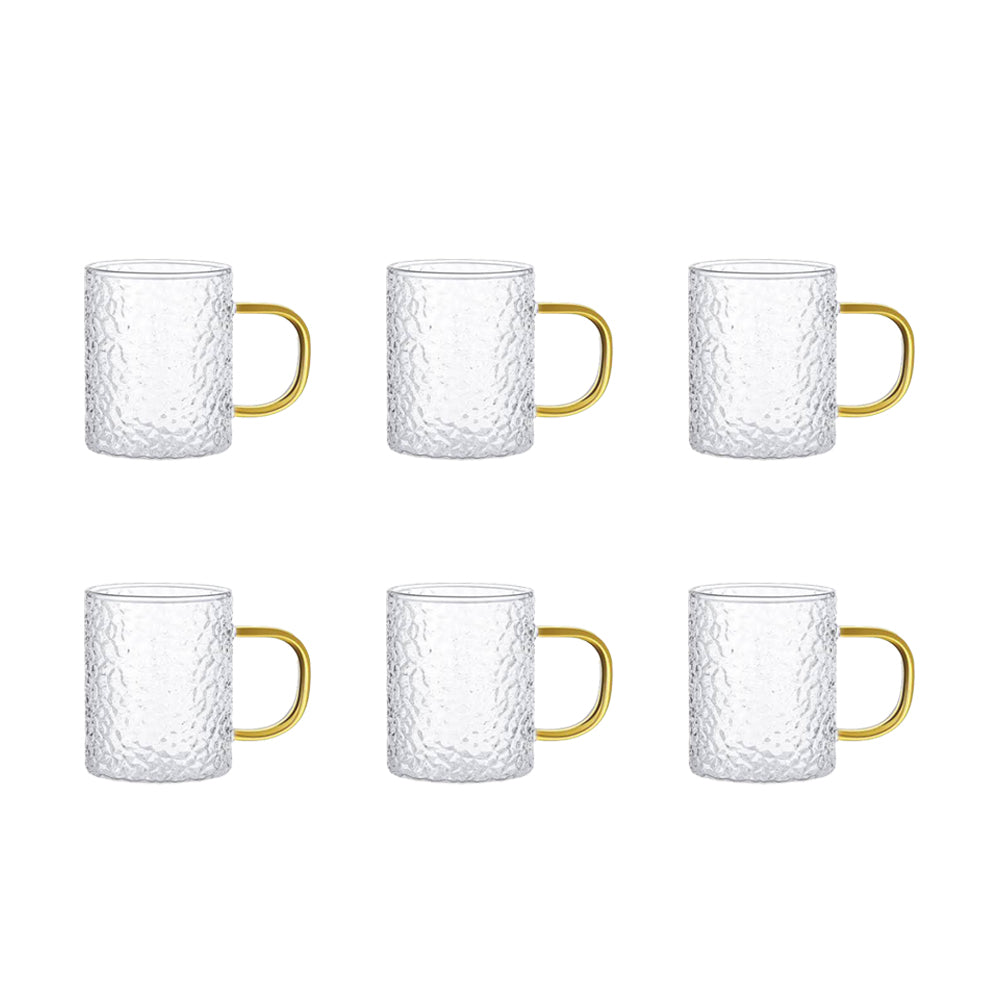 Coffee Cups With Golden Hand - 6 pieces - 125 ml