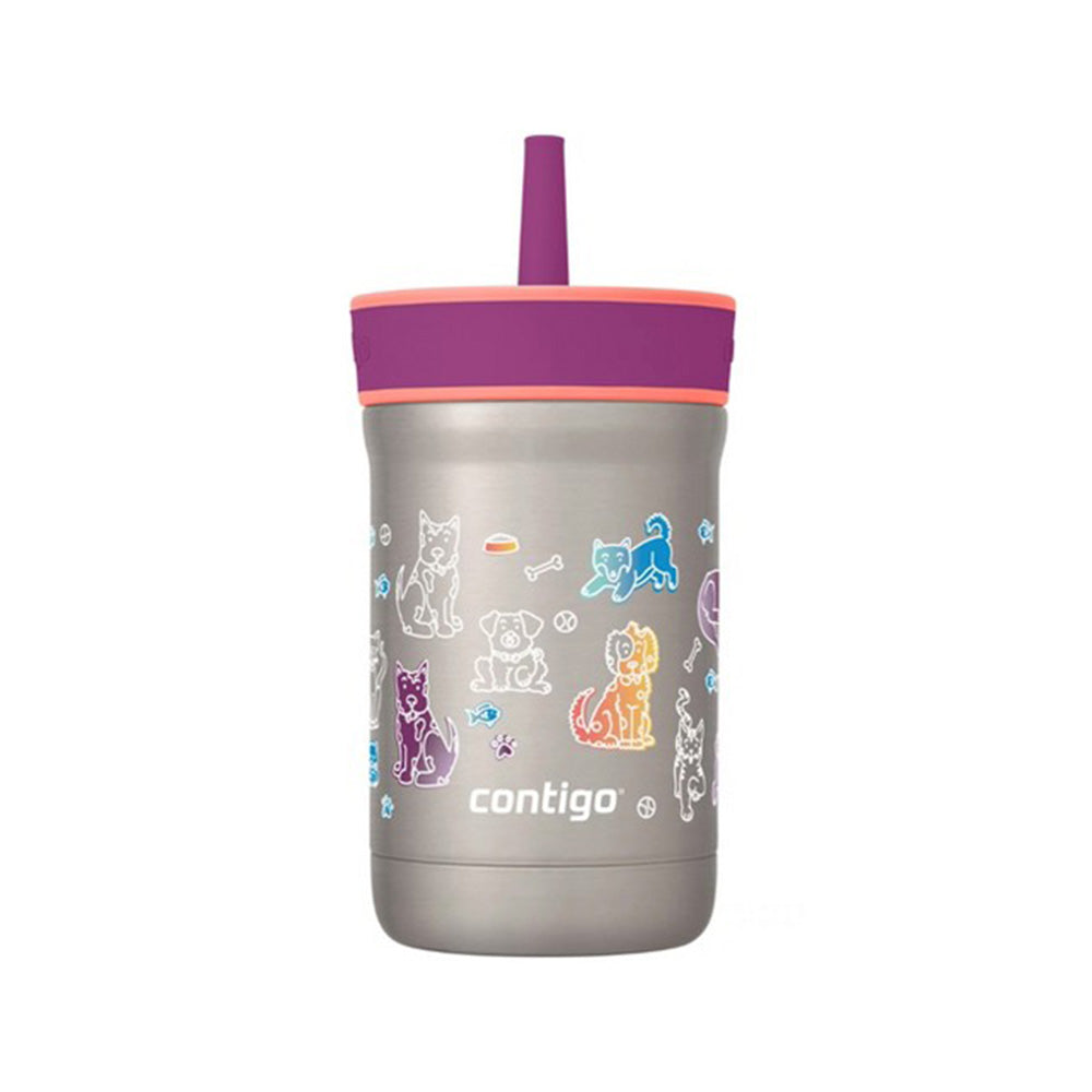 Contigo Kids - 12 oz. Leighton Stainless Steel Tumbler - Coral/Grape/Good Boys