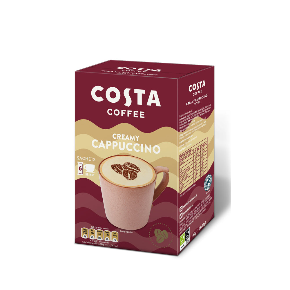 Costa - Creamy Cappuccino - Instant Coffee - 6 sachets