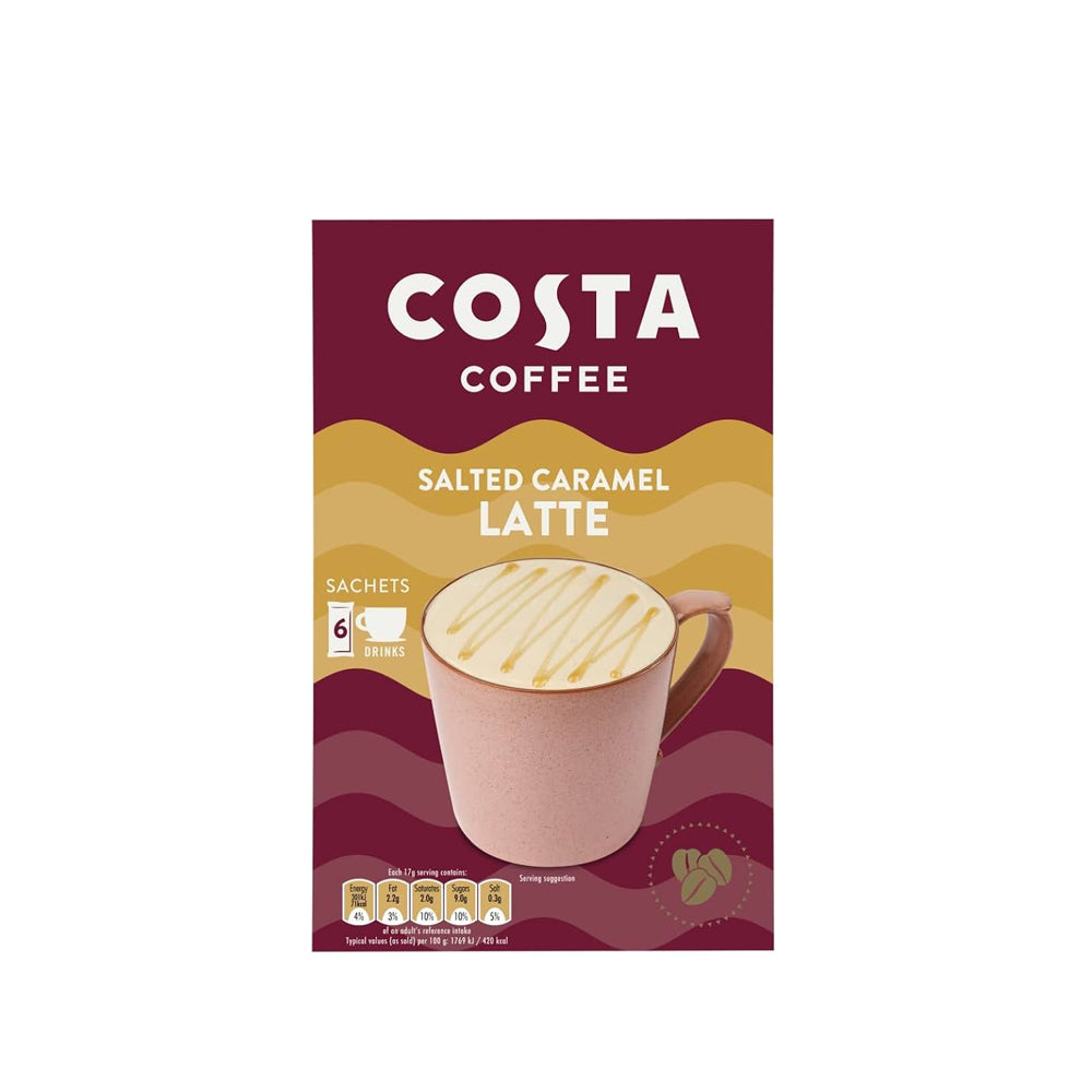 Costa - Salted Caramel Latte - Instant Coffee - 6 sachets