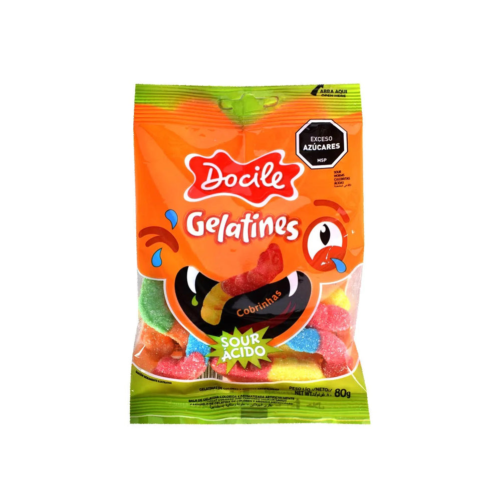Docile Gelatins - Snakes Gummies - 80g