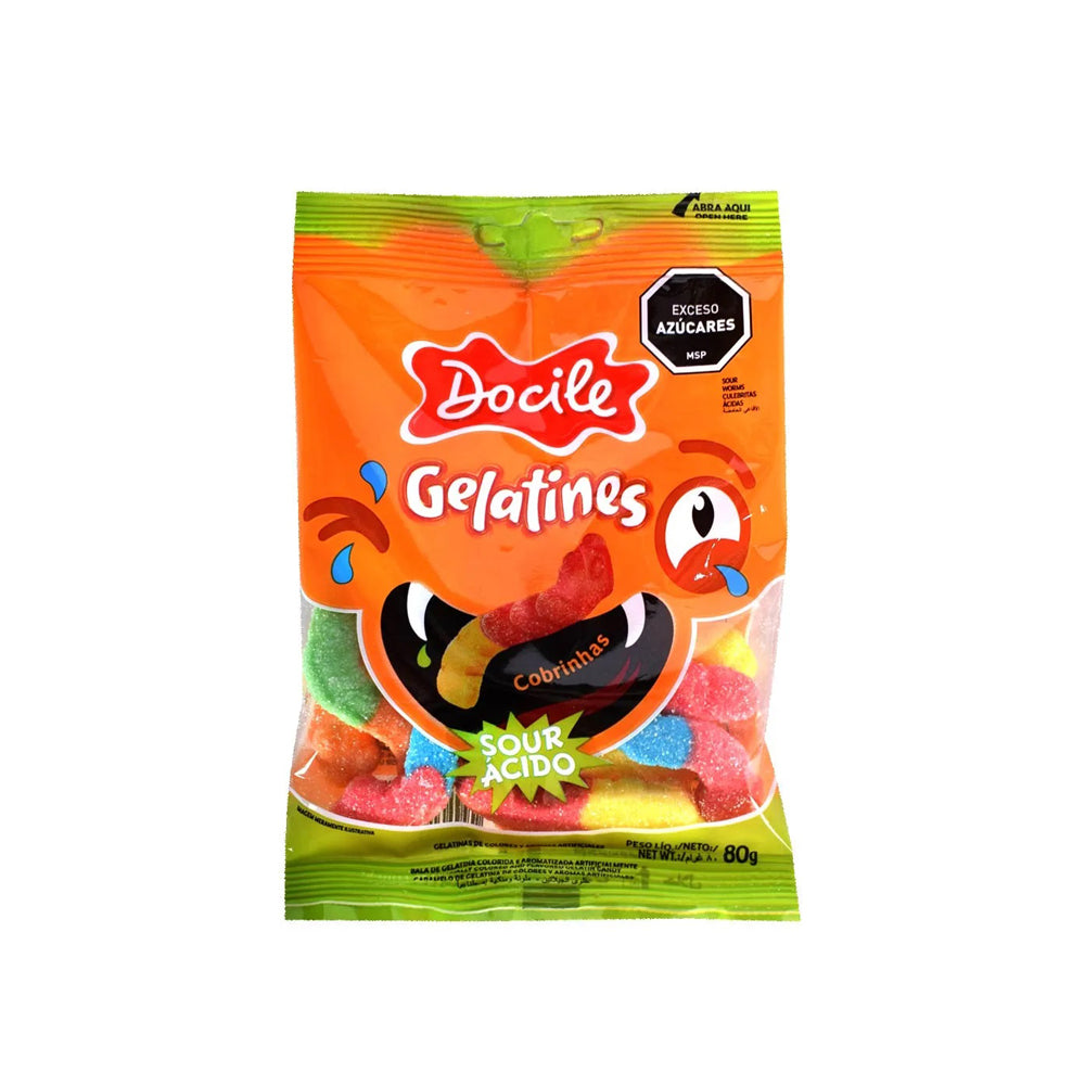 Docile Gelatins - Sour Gummies - Snakes - 80g