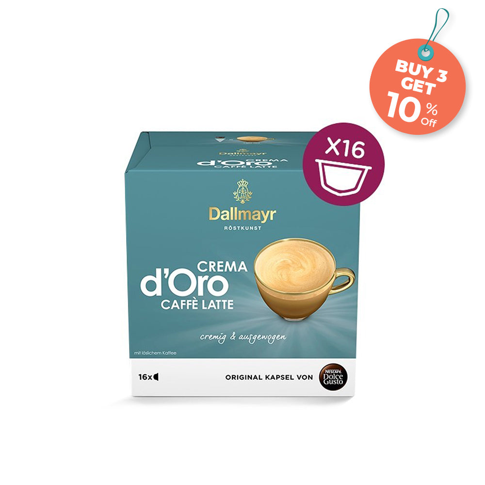 Dallmayr Crema d'Oro Caffe Latte Dolce Gusto Compatible pods - 16 capsules