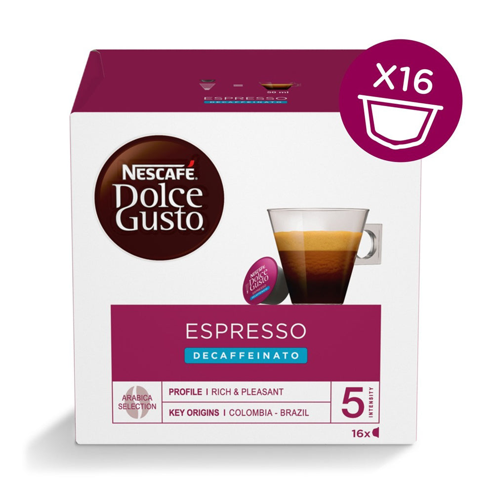 Nescafe Dolce Gusto Espresso Decaffeinated 16 Capsules