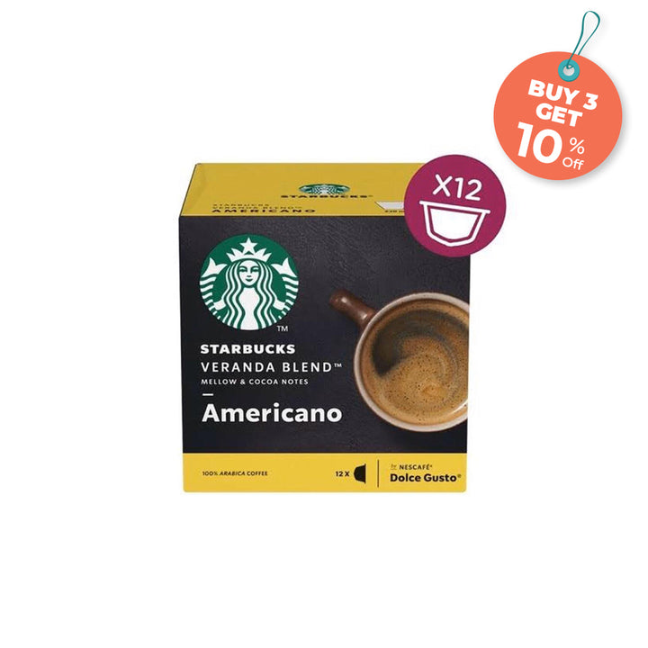 Starbucks Dolce Gusto Compatible Americano Veranda Blend Pods - 12 Capsules