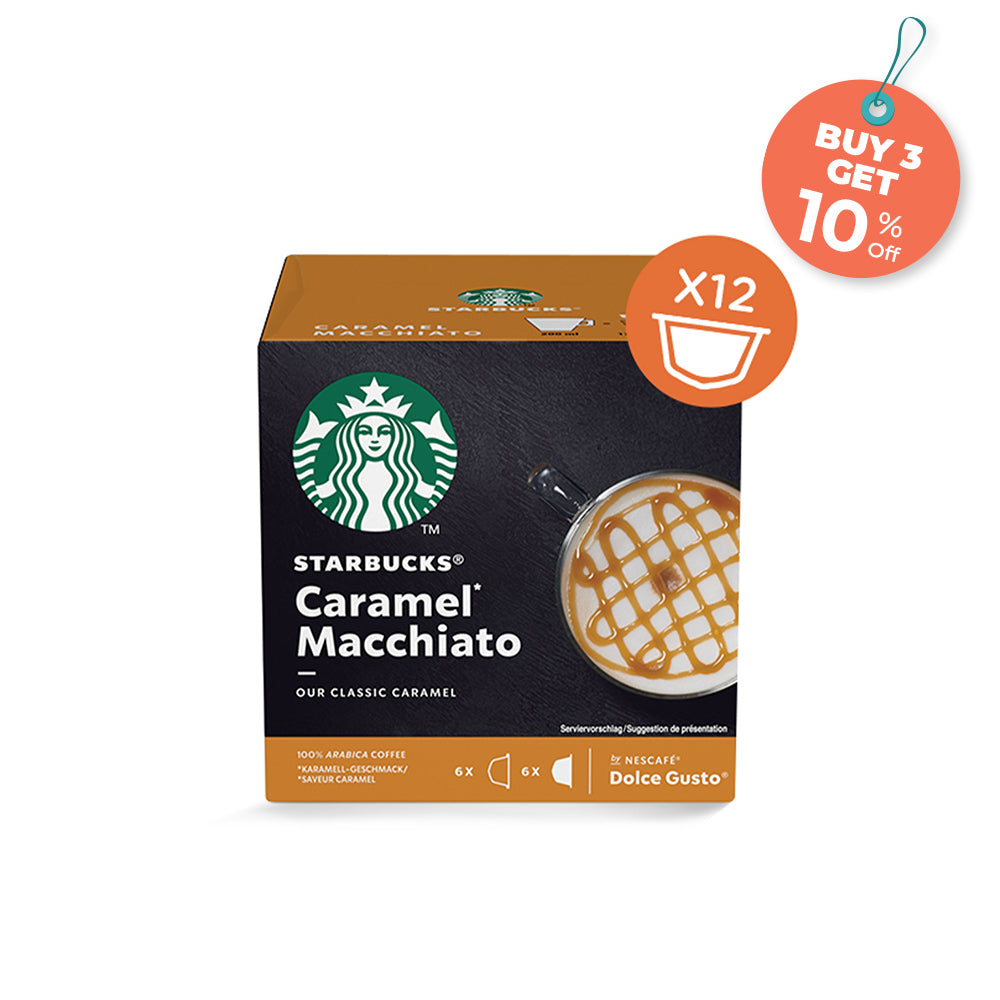 Starbucks Dolce Gusto Compatible Latte Macchiato Caramel Pods - 12 Capsules