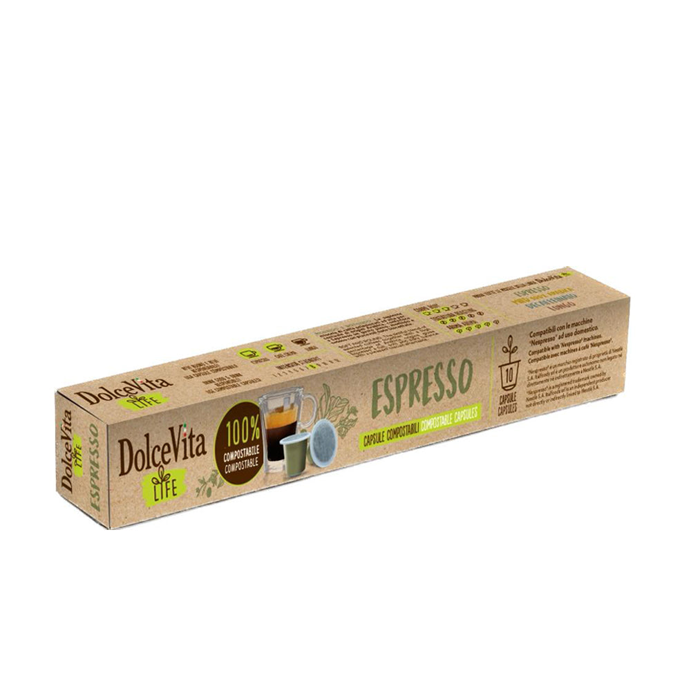 Dolce Vita - Nespresso Compatible - Espresso Life - 10 Compostable capsules