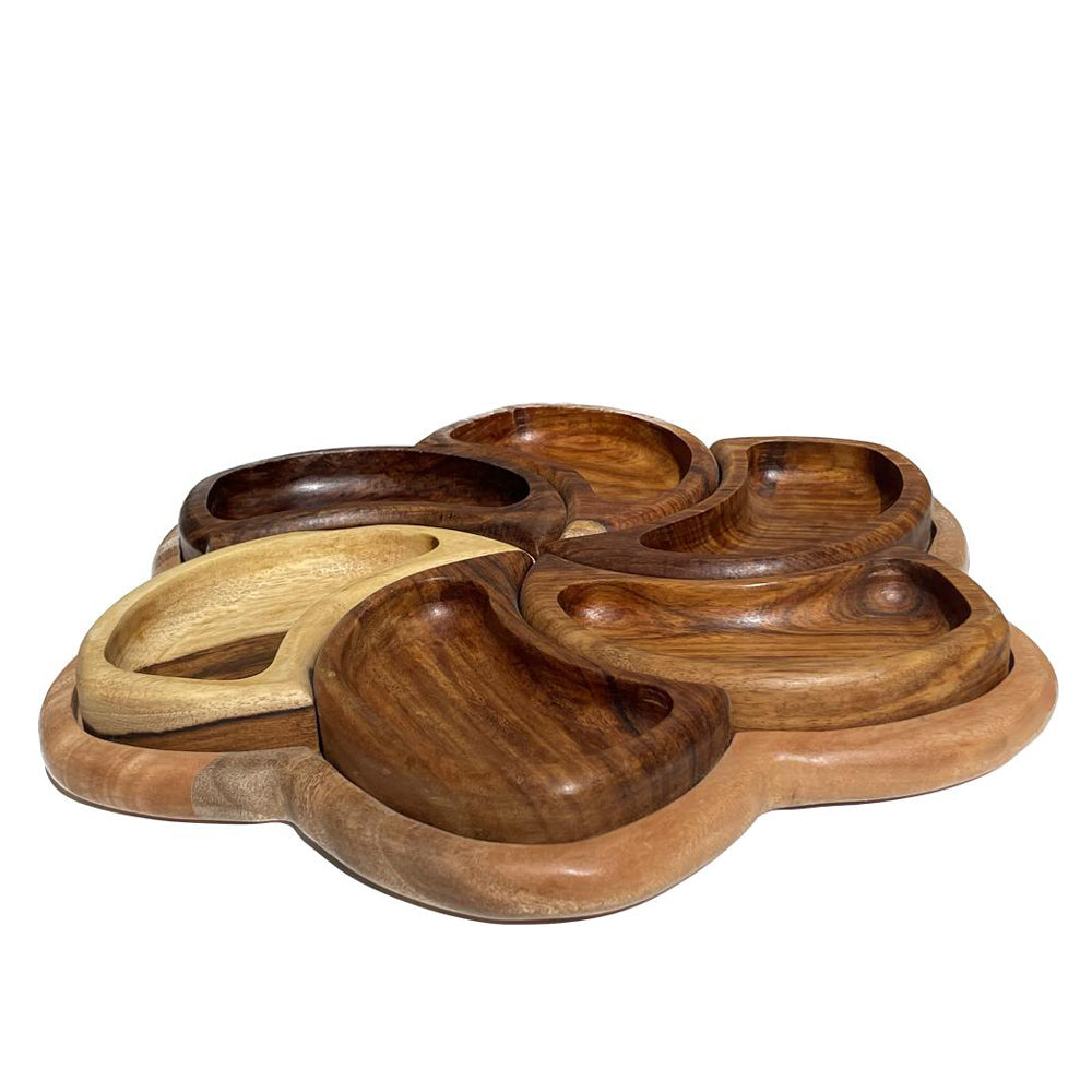 Nuts Divided Tray - Fan - Handmade