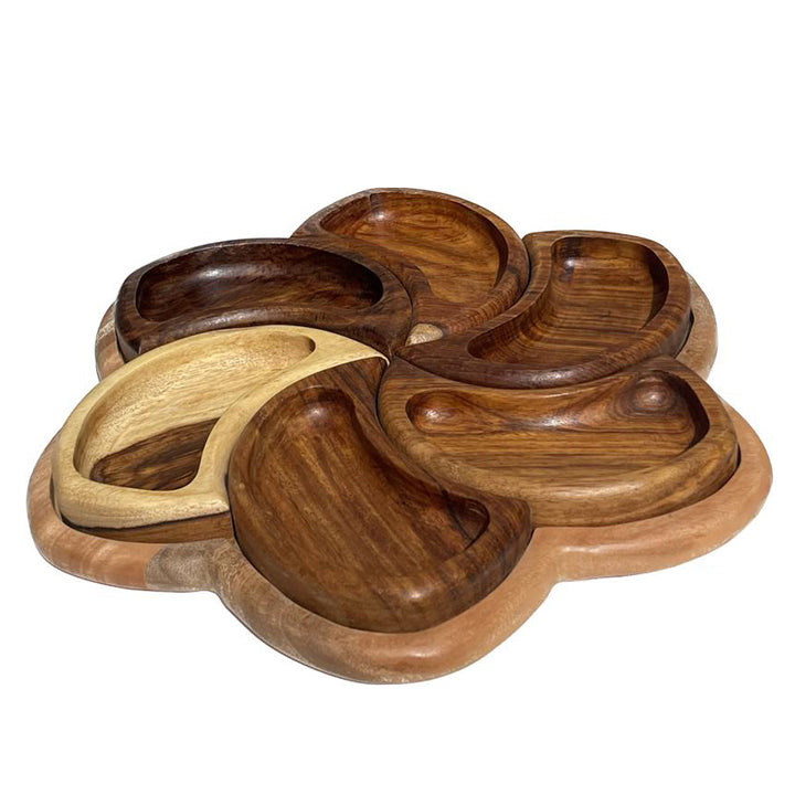 Nuts Divided Tray - Fan - Handmade