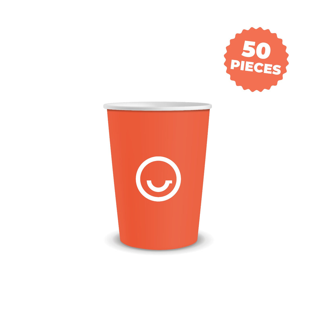 Fengany - Top Quality Disposable Paper Cups - 8oz/235ml - Set of 50 cups