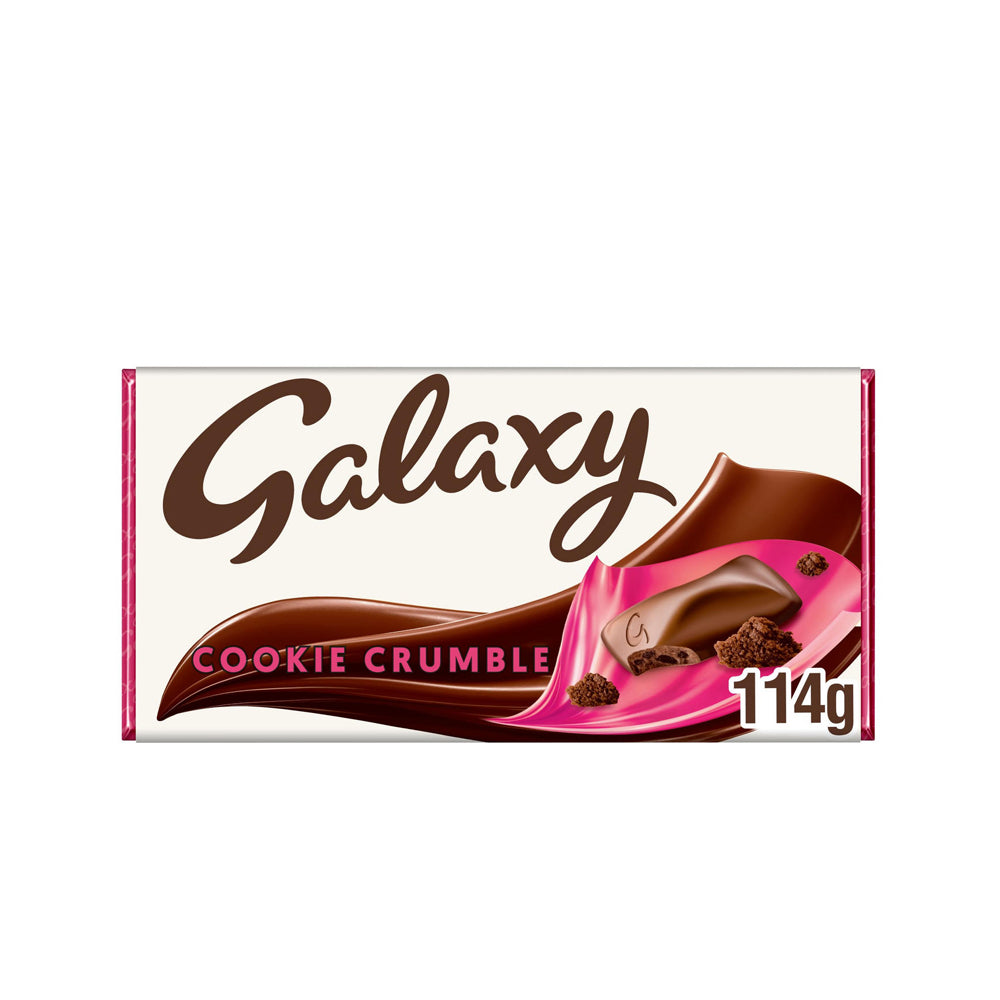 Galaxy - Cookie Crumble & Milk Chocolate Block Bar - 114g