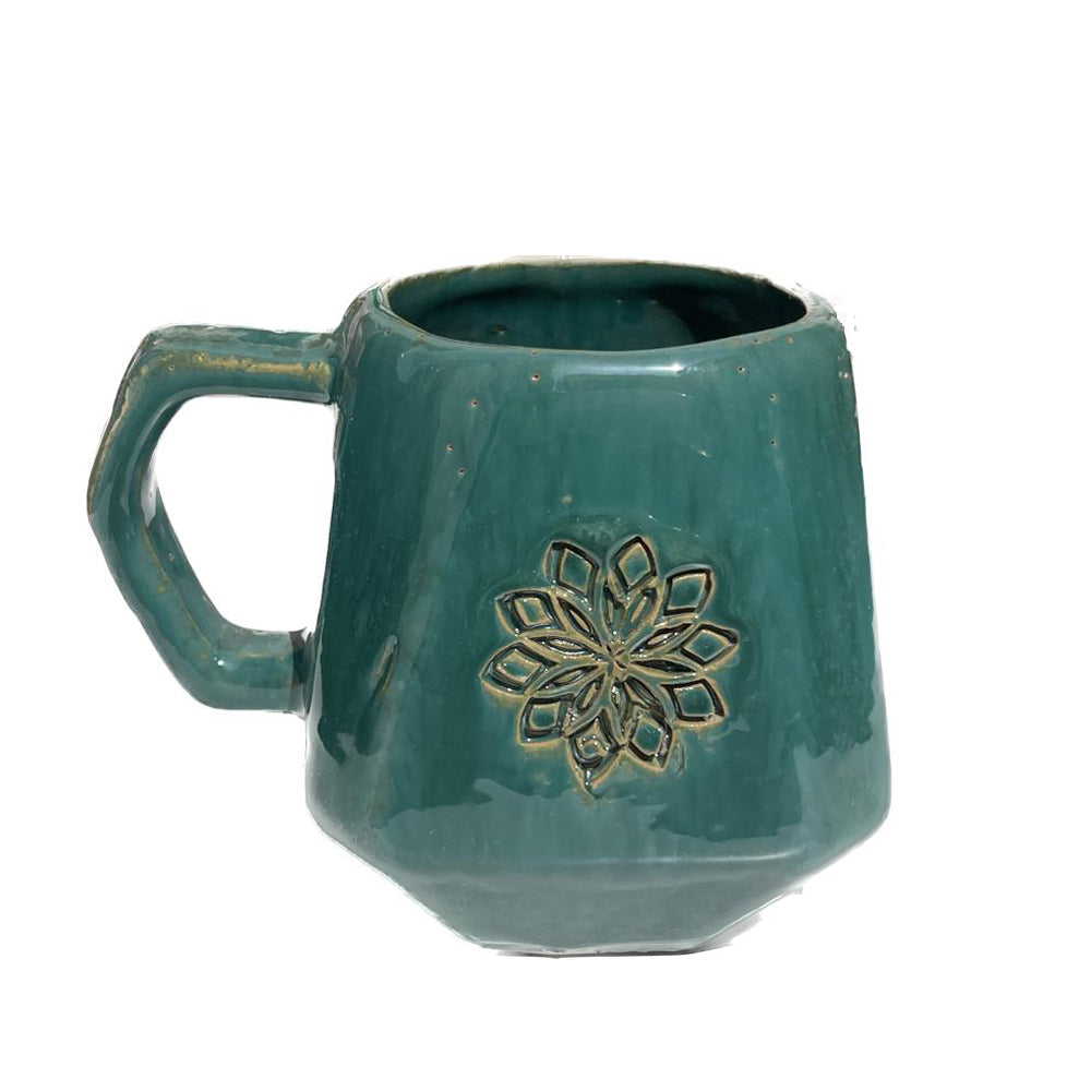 Handmade Pottery Mug - Gem - Teal