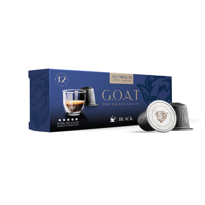 GOAT - Nespresso Compatible - Black - 12 Aluminum capsules