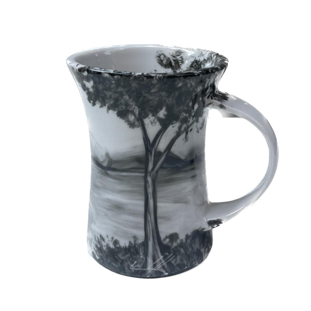 Hand Painted Hour Glass-Shaped Mug - Black Forest