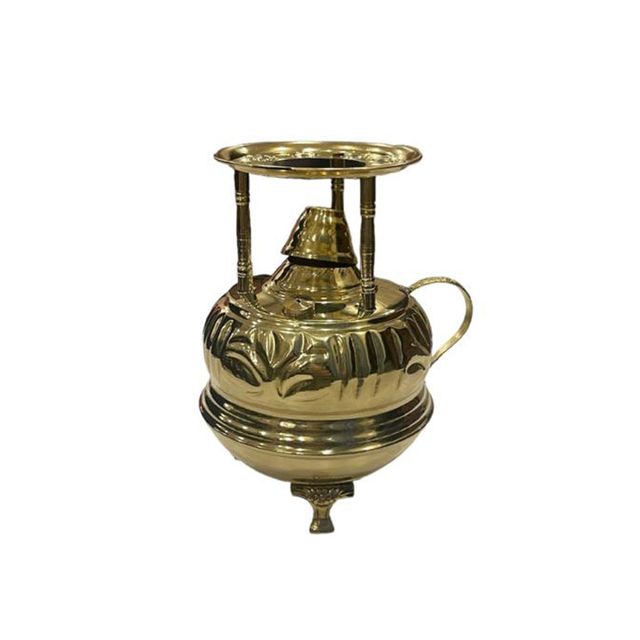 Handmade Copper Alcohol Burner (Sebertaya) - Flower Pattern -1 Cup