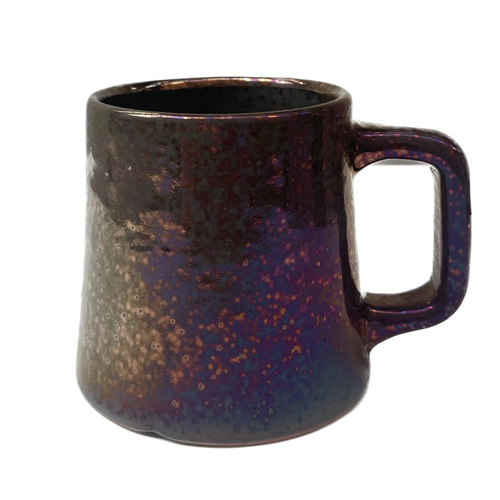 Handmade Pottery Mug - Large Cube - Purple Galaxy