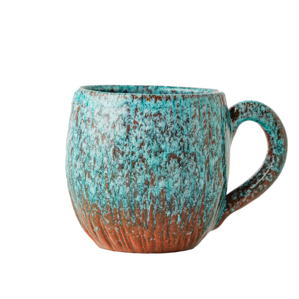 Handmade Pottery Mug - WaterFall Mug - Green