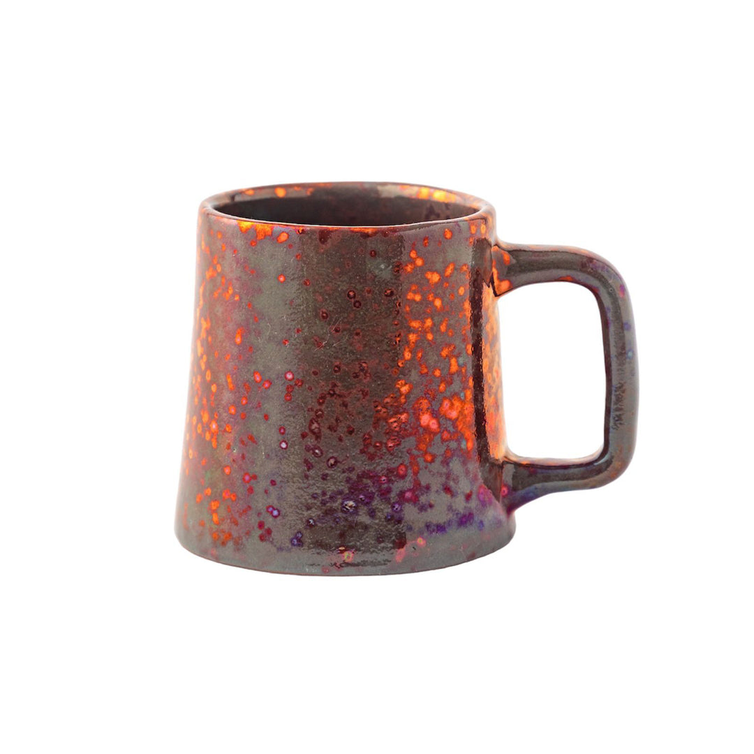 Handmade Pottery Mug - Large Cube - Purple Galaxy