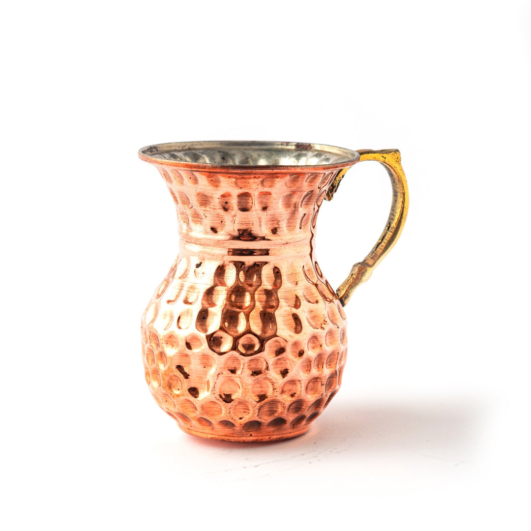 Handmade Red Copper Jug - Hourglass - Dotted