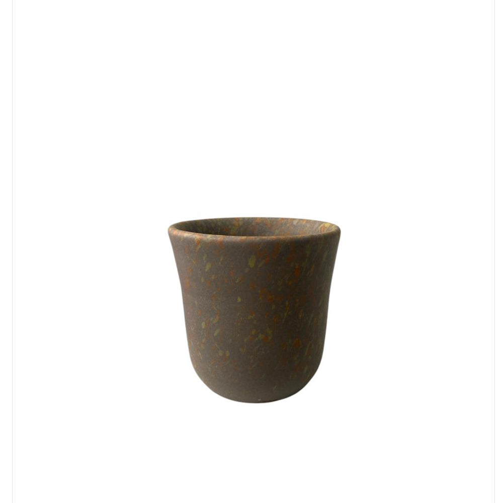 Handmade Pottery Handles Espresso Cup - Light Gray - 75 ml