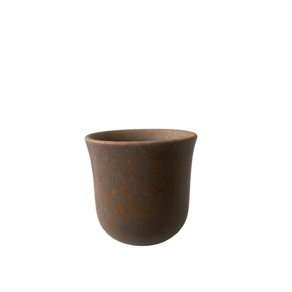 Handmade Pottery Handles Espresso Cup - Light Gray - 75 ml