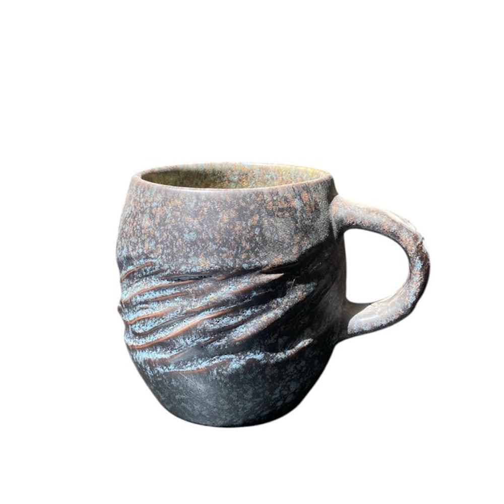 Handmade Pottery Mug - Black - 350 ml