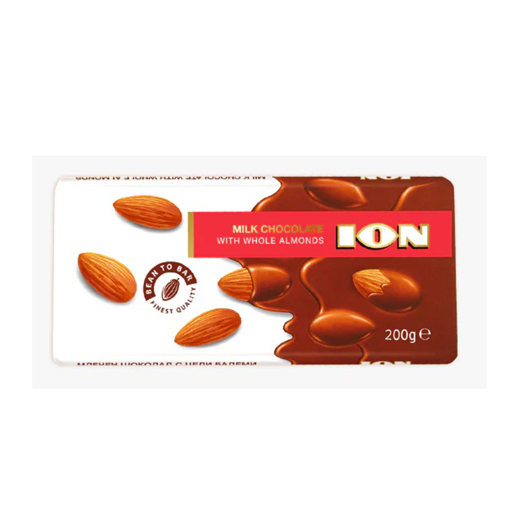 ION Milk Chocolate With Whole Almonds 200g