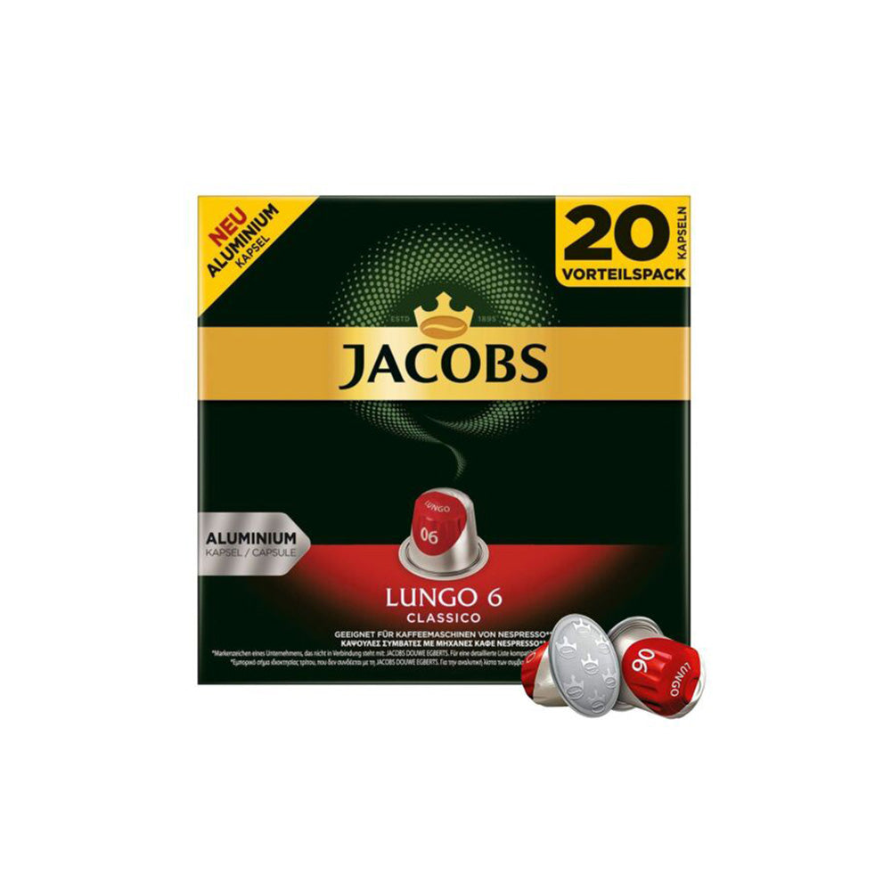 Jacobs - Nespresso Compatible - Lungo 6 - Classico - 20 capsules