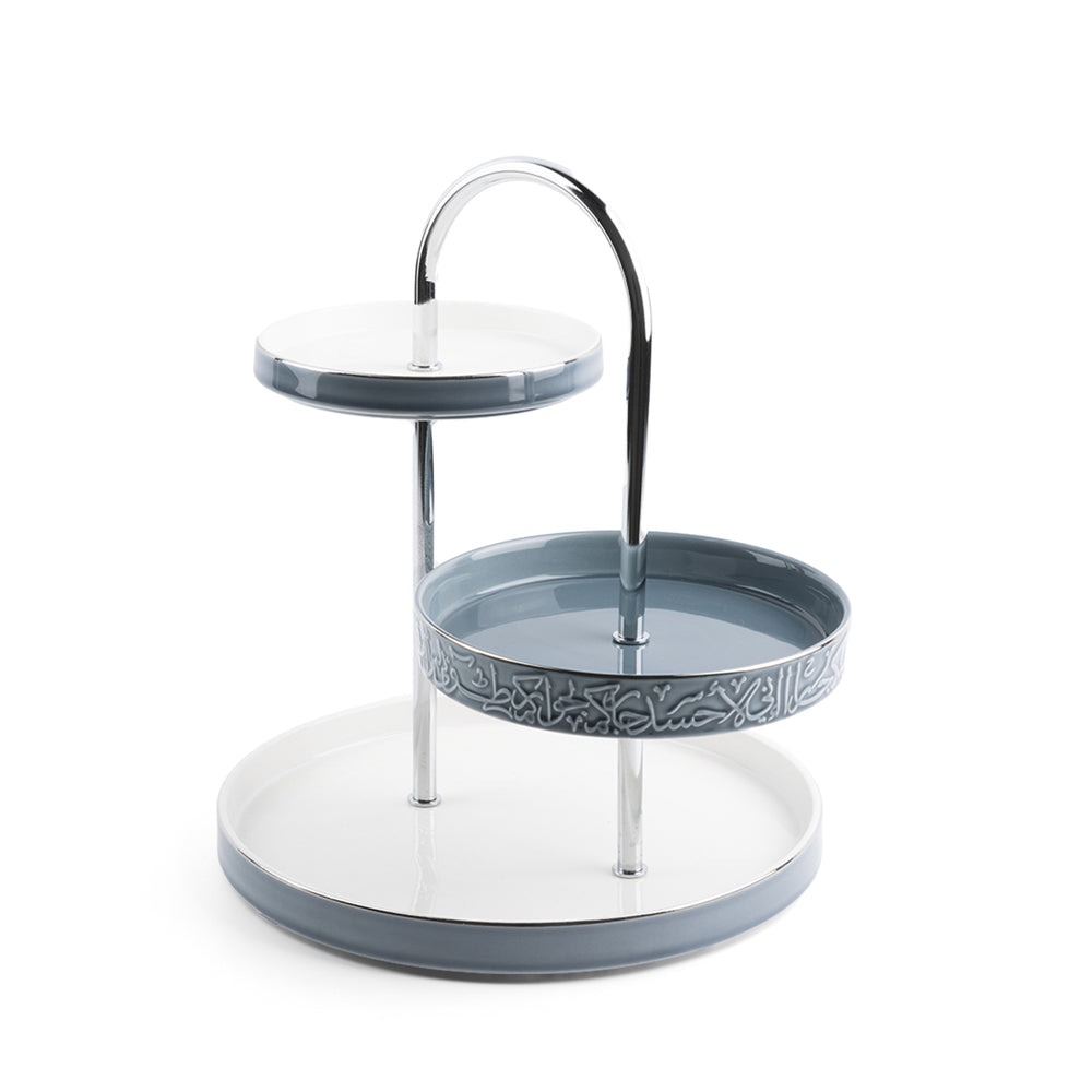Jiwar - 3 Layers Stand - Blue & Silver
