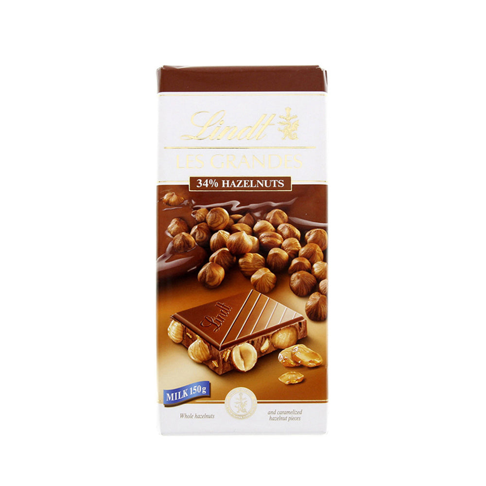 Lindt - Les Grandes Milk Chocolate - 34% Hazelnuts - 150g