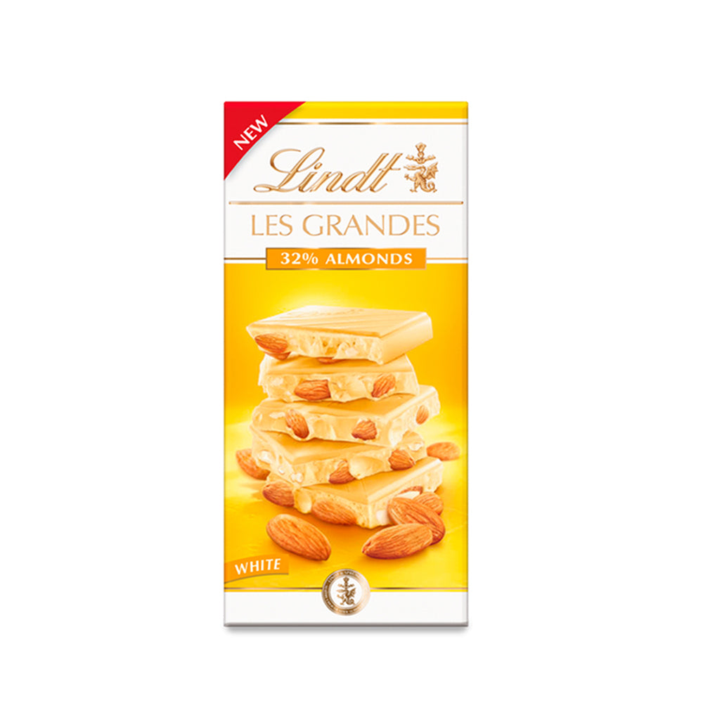 Lindt - Les Grandes - 32% almonds White chocolate Bar - 150g