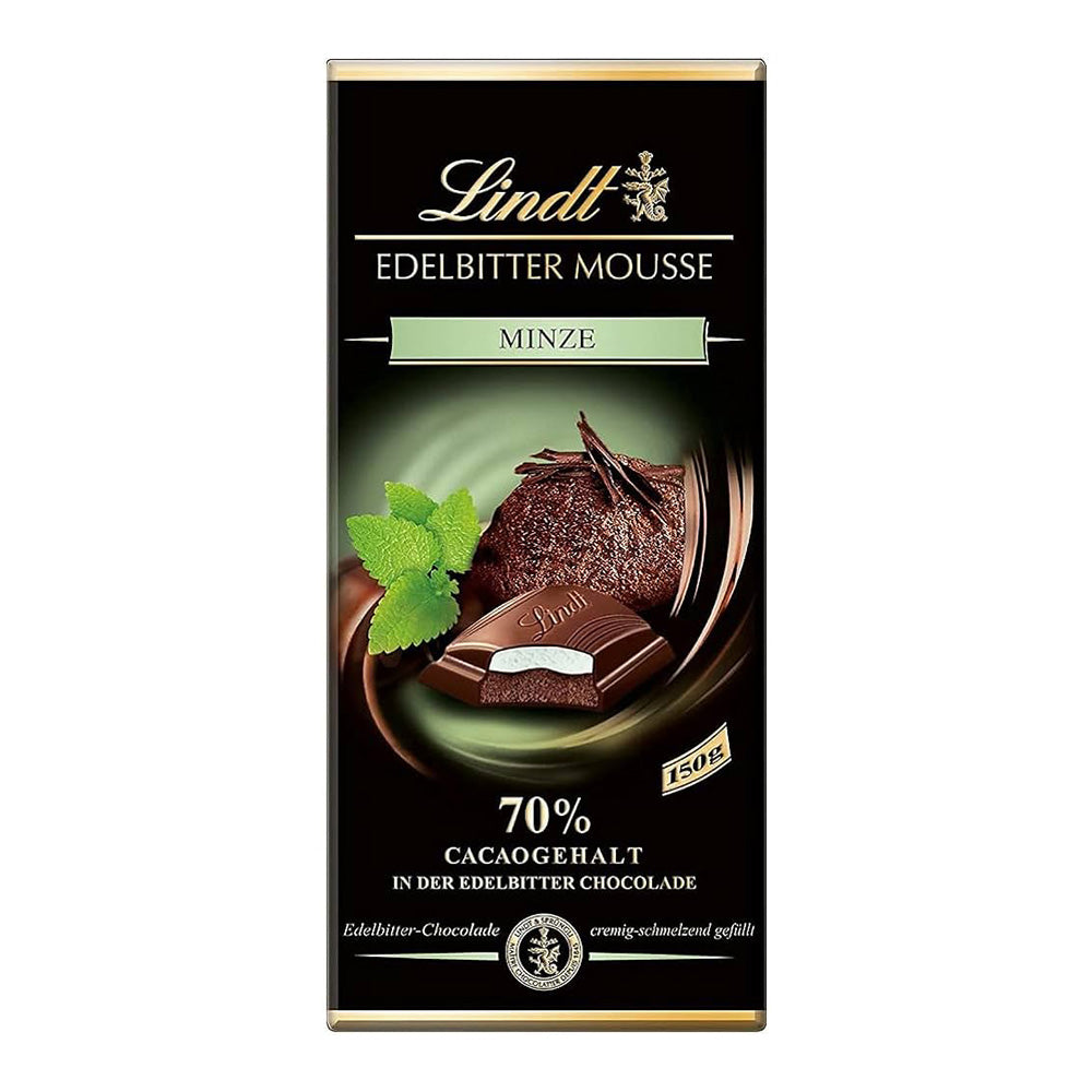 Lindt Edelbitter Mousse - Minze 70% - Cacaogehalt - 150g