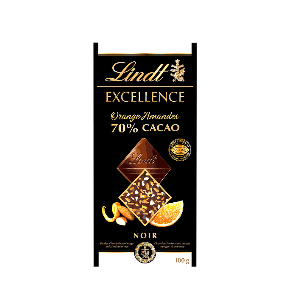 Lindt Excellence Orange Mandel - 100g