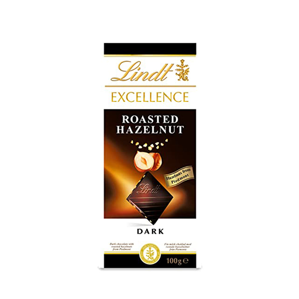 Lindt Excellence Roasted Hazelnut Dark Chocolate - 100g