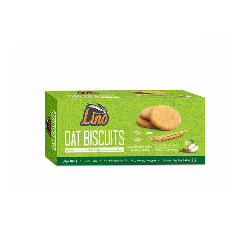 Lino Oat Biscuits - Apple and Cinnamon - 180g