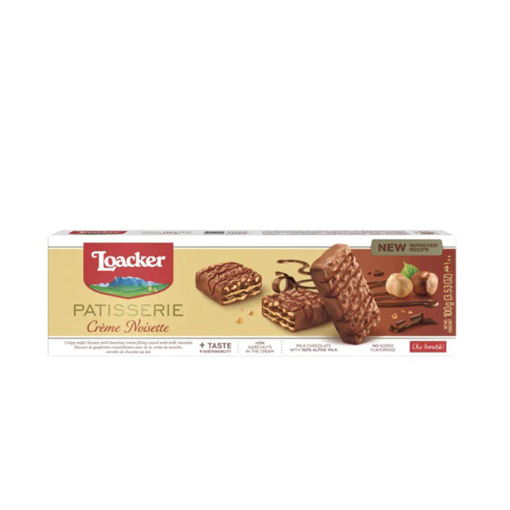 Loacker - Patisserie Milk Chocolate with Hazelnut Cream -100g