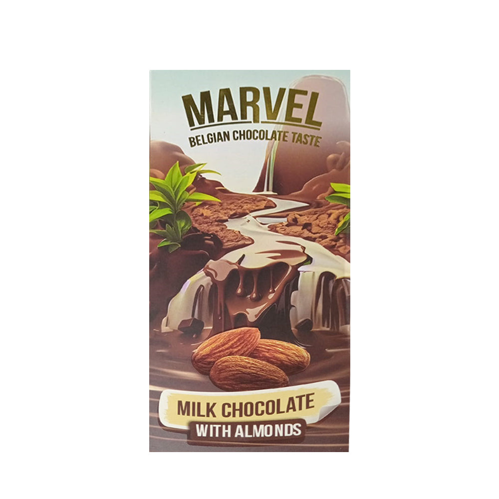 Marvel - Belgian Milk Chocolate with Almonds - 90g