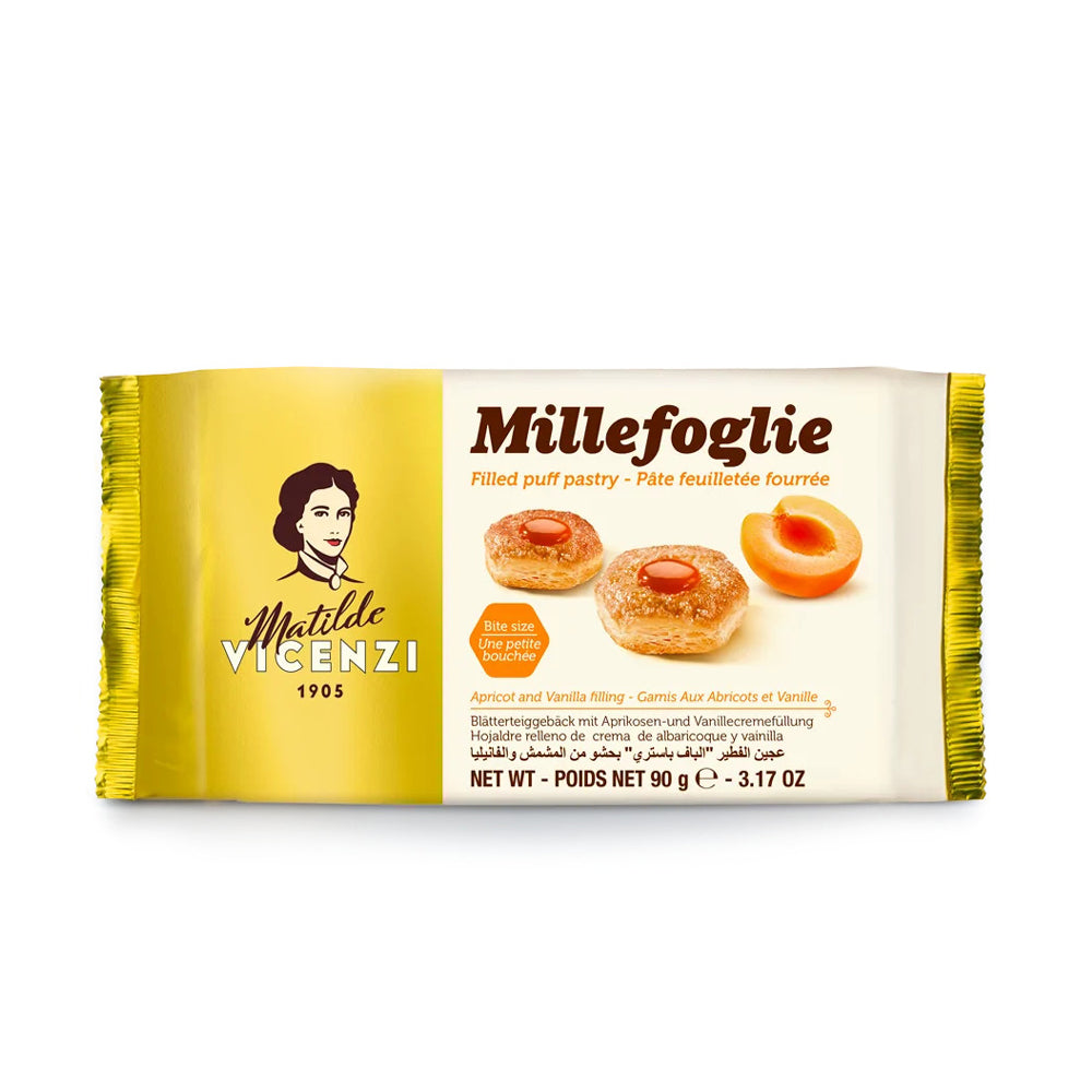 Matilde Vicenzi - Puff Pastry filled with Apricot and Vanilla Filling - 90g