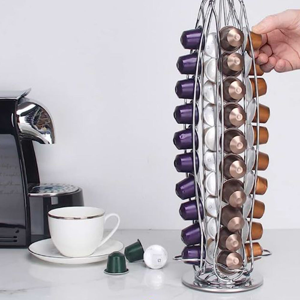 Metal Wire 32 Cups Rotatable Dolce Gusto Coffee Capsule Holder Coffee  Storage Rack - China Coffee Pod Rack and Nespresso Capsule Rack price
